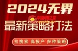 2024无界最新策略打法，拉搜索，高投产，多种策略