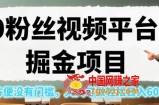 0粉丝视频平台掘金项目，操作方便没有门槛，人人可做轻松日入600+！【揭秘】