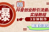 （12835期）轻松制作创业类视频。一天被动加精准创业粉500+（附素材）