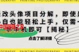 漫改头像项目分解，即使是小白也能轻松上手，仅需一部手机即可【揭秘】