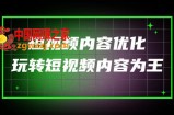 某收费培训：短视频内容优化，玩转短视频内容为王（12节课）