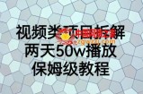 视频类项目拆解，两天50W播放，保姆级教程【揭秘】