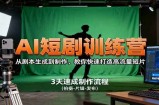 AI短剧训练营，从剧本生成到制作，教你快速打造高流量短片