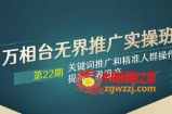 （7987期）万相台无边营销推广实际操作班【22期】关键词优化和精准客户实际操作运用，提升无边建成投产