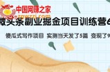 （7736期）头条第二职业掘金队新项目夏令营6.0：简单化创作新项目 评测当日发5篇 转现了90