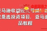 亚马逊收益还是亏损！选品就是选投资项目，亚马逊选品教程