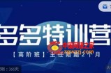 纪主任·多多特训营高阶班【9月13日更新】，拼多多最新玩法技巧落地实操