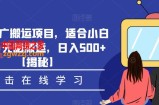 影视推广搬运项目，适合小白操作，无脑搬运，日入500+【揭秘】