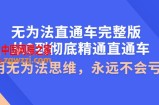 无为法直通车完整版：从0到彻底精通直通车，用无为法思维，永远不会亏损