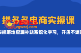 拼多多电商实操课：实操落地查漏补缺系统化学习，开店不迷茫（价值299元）