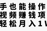 新手也能操作的中视频赚钱项目，轻松月入1W+【视频教程】