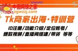 （7974期）Tk店家出航·夏令营：ID申请注册/功能简介/精准定位账户/爆款短视频/直播间搭建/卖货.