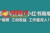 【蓝海项目】多多v计划+小红书商单一个视频三份收益工作室月入10w