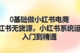 0根基做小红书电商，小红书的无货源电商系统运营，入门到精通 (70节)