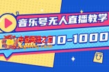 音乐号无人直播教学：按我方式预估日收益300-1000起（提供软件+素材制作）