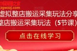 淘宝虚拟整店搬运采集玩法分享课，整店搬运采集玩法（5节课）