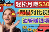 创建一个月赚3.8万美元的Youtube频道 – 制作影视明星对比视频赚钱