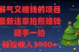 解气又挣钱的项目，最新违章拍照挣钱，随手一拍，轻松收入多张【揭秘】
