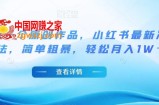 5分钟一个原创作品，小红书最新冷门玩法，简单粗暴，轻松月入1W＋【揭秘】