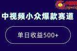 中视频小众爆款赛道，7天涨粉5万+，小白也能无脑操作，轻松月入上万【揭秘】