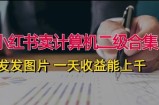 小红书卖计算机二级合集，发发图片 一天收益能上千