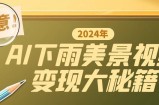 一键生成AI下雨美景视频，零基础打造1700万播放神作，手把手教你变现秘籍