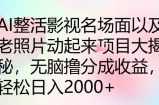 AI玩梗影视名场景及其老照片动起来新项目大曝光，没脑子撸分为盈利