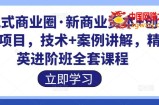 倪式商业圈·新商业资本+创业项目，技术+案例讲解，精英进阶班全套课程