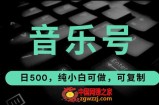 最热门音乐号玩法，10倍利润，日入500，可复制，纯小白可做【揭秘】