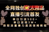 全网独创真人主播+无人直播单日引流500+，橙人用品暴力卖货单日变现3W+保姆似教学2.0【揭秘】