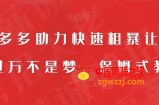 靠拼多多助力快速粗暴让你月入过万不是梦，保姆式教程【揭秘】