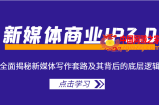 新媒体商业IP3.0，全面揭秘新媒体写作套路及其背后的底层逻辑（价值1299元）
