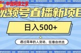 视频号直播新项目，通过简单的人货场，狂撸自然流，日入500+【260G资料】