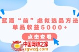 某公众号付费文章《蓝海“前”虚拟选品方法：单品收益5000+》