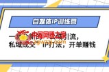 自媒体IP训练营(12+13期)，一套全新的“公域引流，私域成交”IP打法 开单赚钱