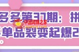 拼多多第37期：拼多多单品裂变起爆2.0