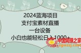 2024年蓝海项目，支付宝素材直播，无需出境，小白也能日入1000+ ，实操教程【揭秘】