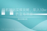 导航网站实操攻略，年入10w的蓝海项目（视频教程+源码）