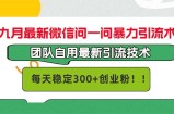 （12735期）九月最新微信问一问暴力引流术，团队自用引流术，每天稳定300+创&amp;#8230;