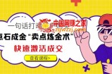 点石成金“卖点炼金术”一句话打动用户购买，快速激活成交