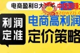 8大体系利润篇·利润定准电商高利润定价策略线上课