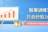 股哥训练营·只会炒股20期：一套完整的股市识别系统，分辨大涨、大跌