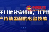 抖音千川优化实操班，让付费投产持续盈利的必备技能