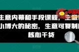 生意内幕和手段课程，生意以小博大的秘密，生意可复制的核心干货
