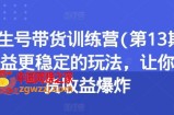 养生号带货训练营(第13期)收益更稳定的玩法，让你带货收益爆炸