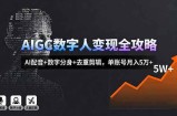 AIGC数字人变现全攻略，AI配音+数字分身+去重剪辑，单账号月入5万+