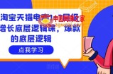 大圣淘宝天猫电商1-7层级盈利增长底层逻辑课，爆款的底层逻辑