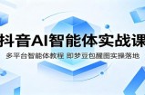 抖音AI智能体实战课：多平台智能体教程，即梦豆包醒图实操落地