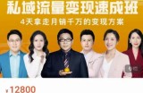 桔子会·私域流量变现速成班，4天拿走月销千万的变现方案 价值12800元
