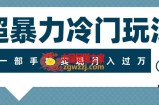（7856期）超暴力行为小众游戏玩法，可长期实际操作，一部手机完成月入了万